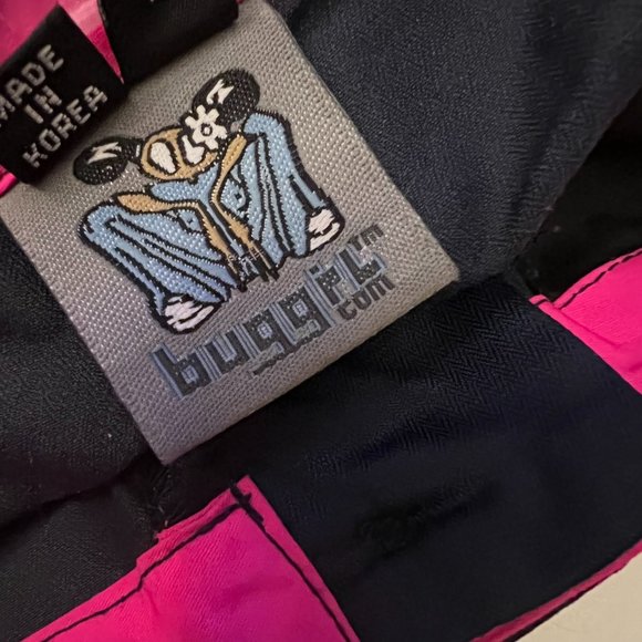 RARE BUGGIRL RAVE PANTS Y2K, Navy with Hot Pink Trim & Details! 100% New Cond. - Picture 2 of 5